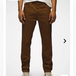 NWT Prana Bridger Jean 30 x 36 Sepia brown slim fit Tall stretch denim $95